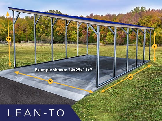 lean to metal roof carport